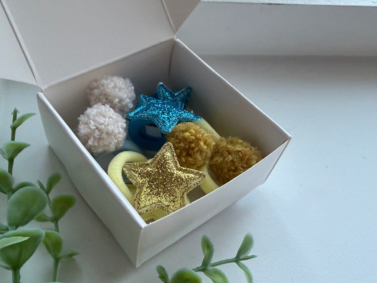 Mini gumelių rinkinys ,, Mėlyna/geltona” 1