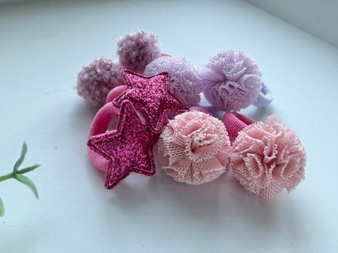 Mini gumelių rinkinys ,,Rožinė/alyvinė”