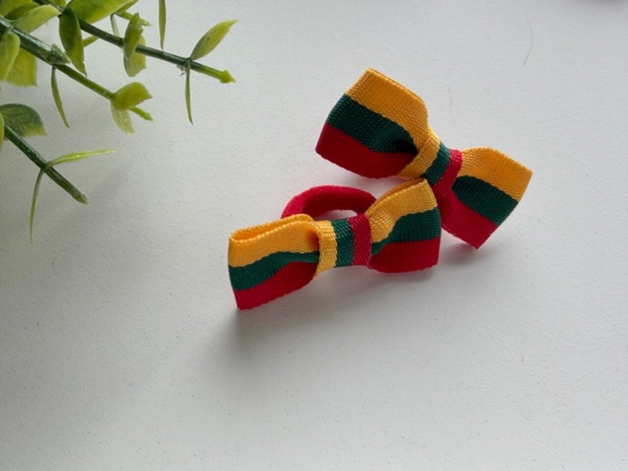 Mini plaukų gumelės ,,Trispalvė" 3