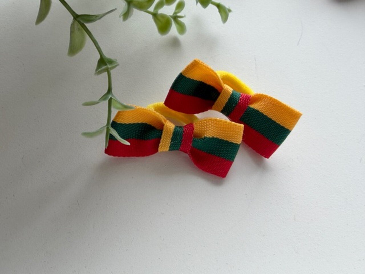 Mini plaukų gumelės ,,Trispalvė" 2