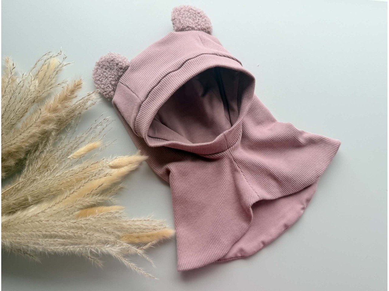 Šalmukas su bear ausytėm ,,Dusty Rose"