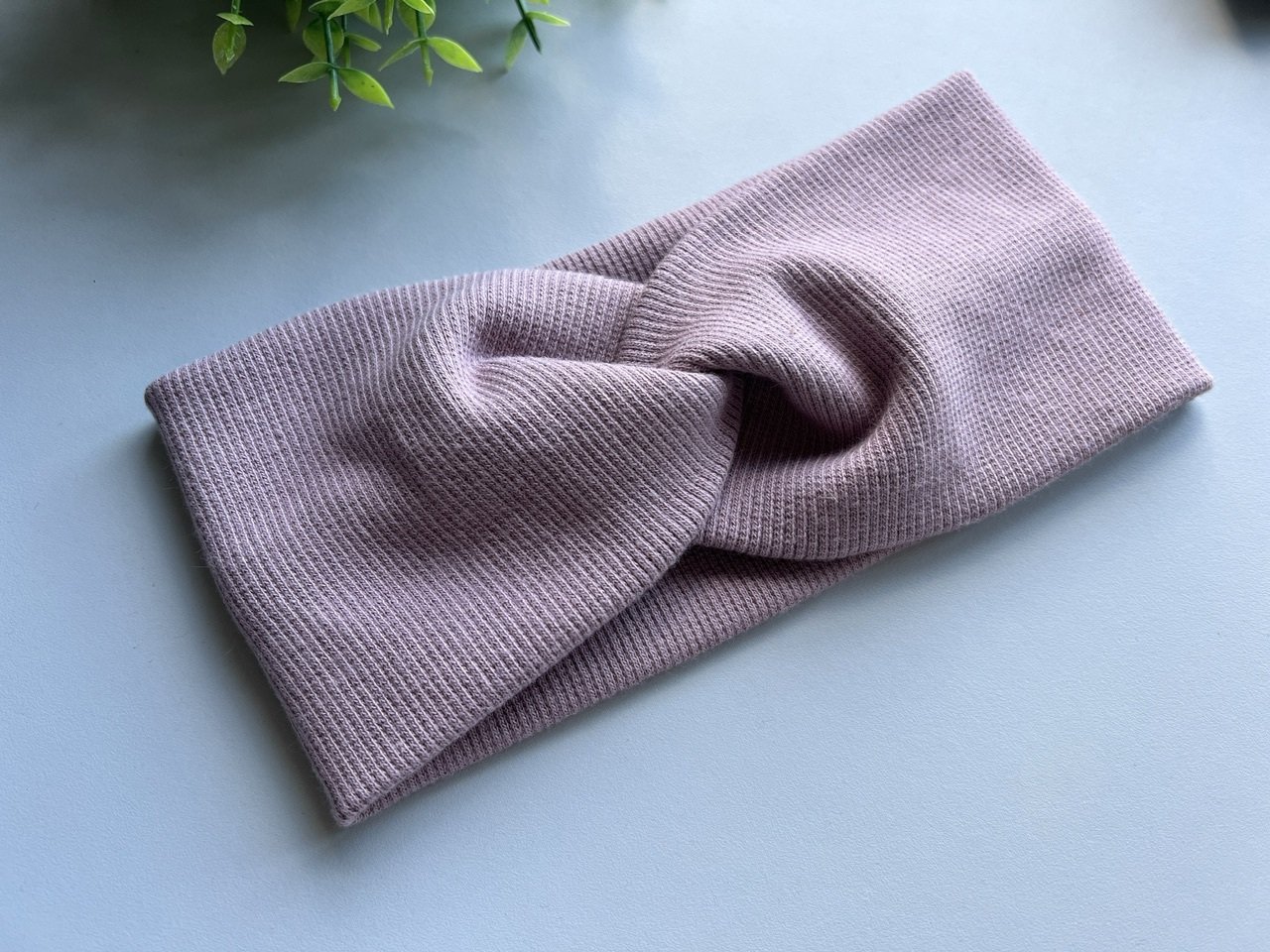  RIB Galvajuostė turbanas ,,Dusty rose”