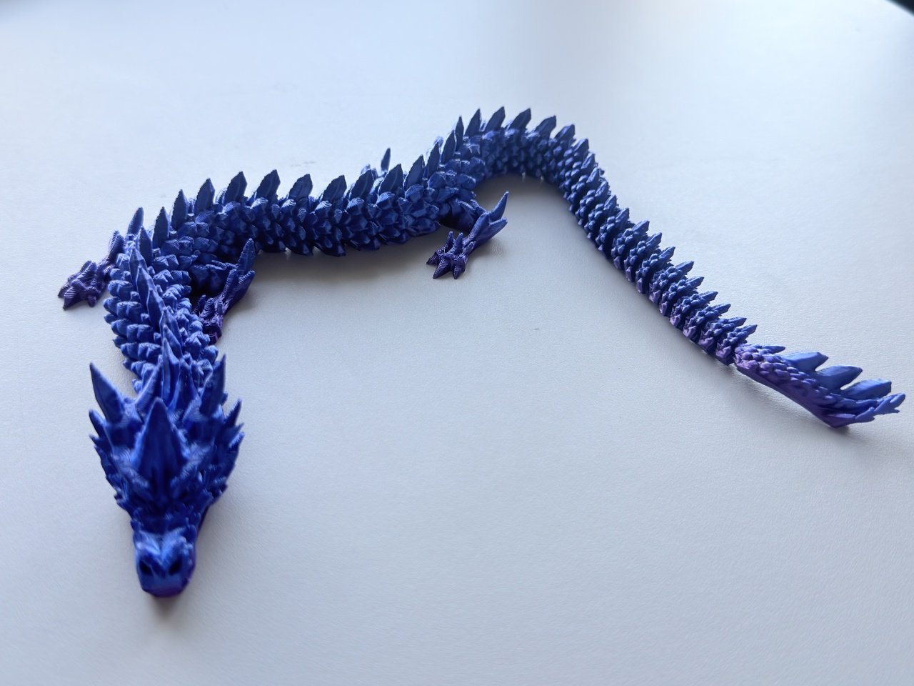3D spausdinta dekoracija drakonas “Mėlyna”