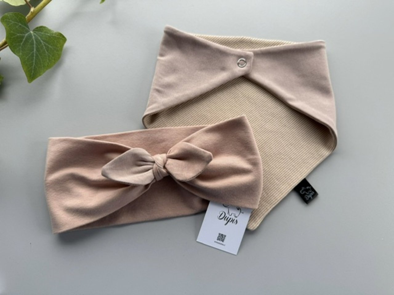 Kaklaskarė ir galvajuostė ,,Rusvi atspalviai"